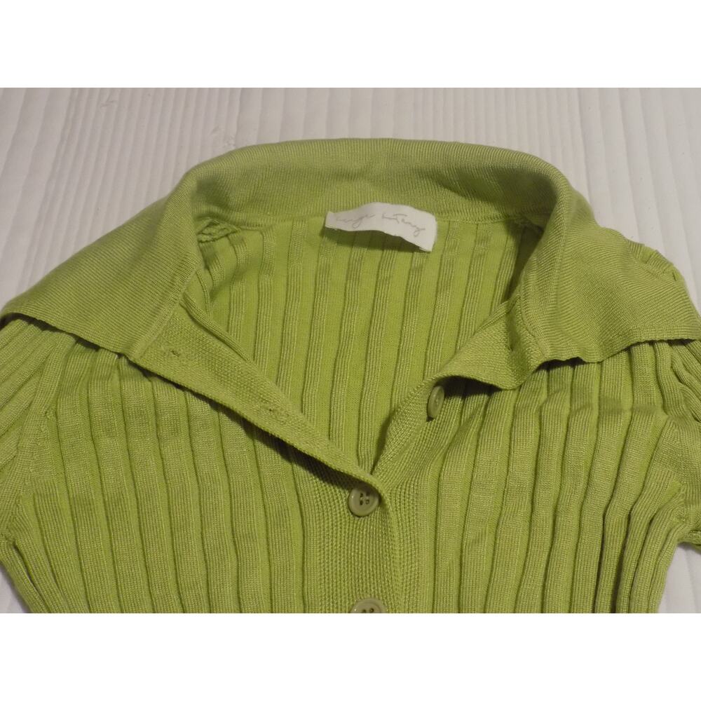 Beige Botany Green Button Up Long Sleeve Shirt